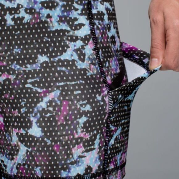 Lululemon What The Sport Short Floral Sport Tranquil Blue Multi / Dashing Purple - Picture 3 of 10